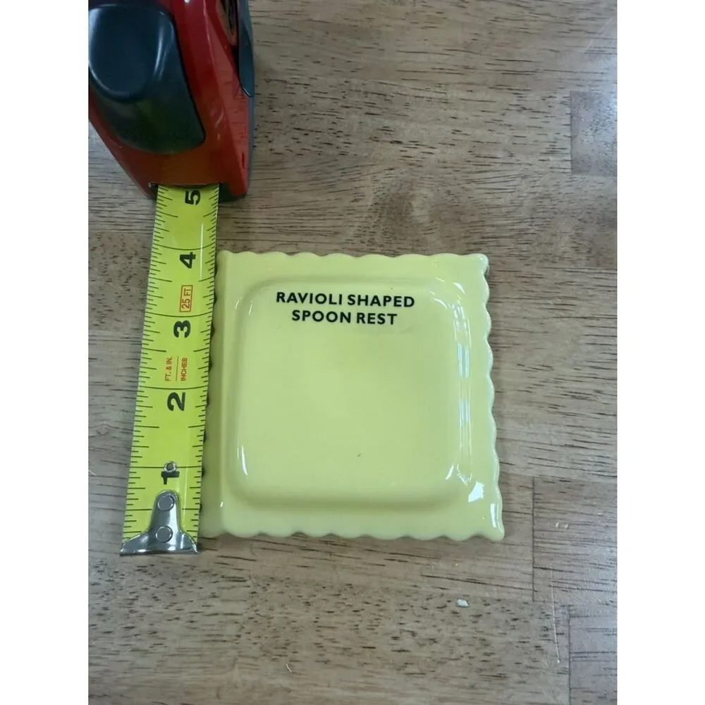 Ravioli Shaped Spoon Rest - Yellow
